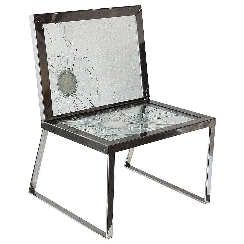 Cadeira Blindada/Bullet Chair by Alê Jordão For Sale