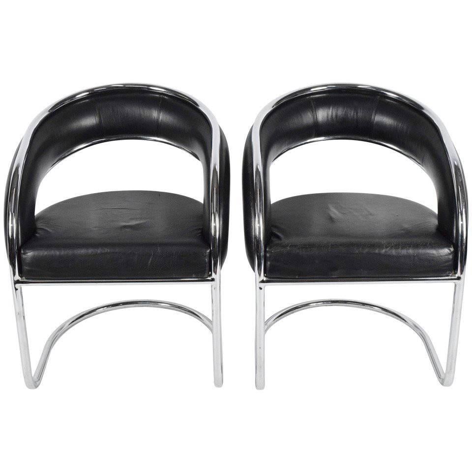 Pair of Anton Lorenz for Thonet Lounge Chairs