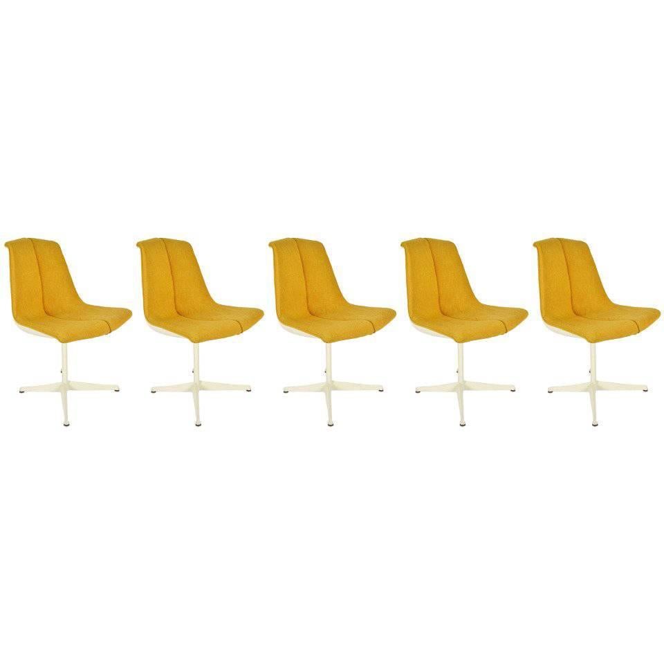 Set of Five Richard Schultz for Knoll Dining Chairs