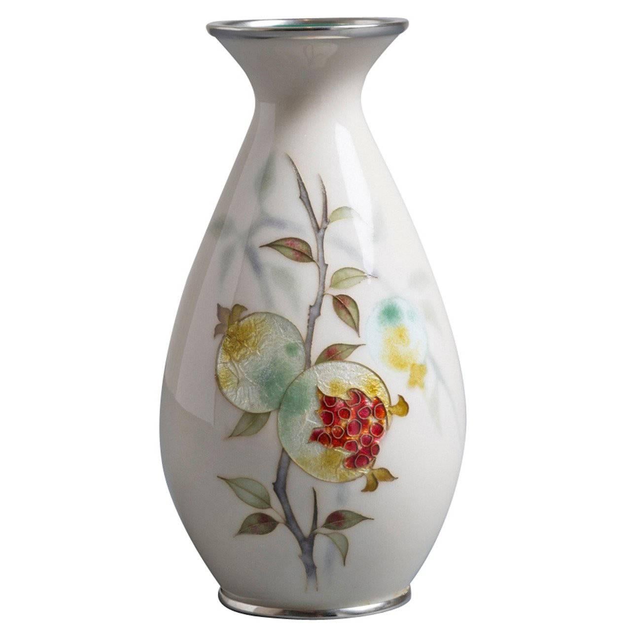 Japanese Cloisonné Enamel Vase by Tamura, circa 1950 For Sale