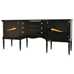 French Art Deco Dresser with Curved Legs