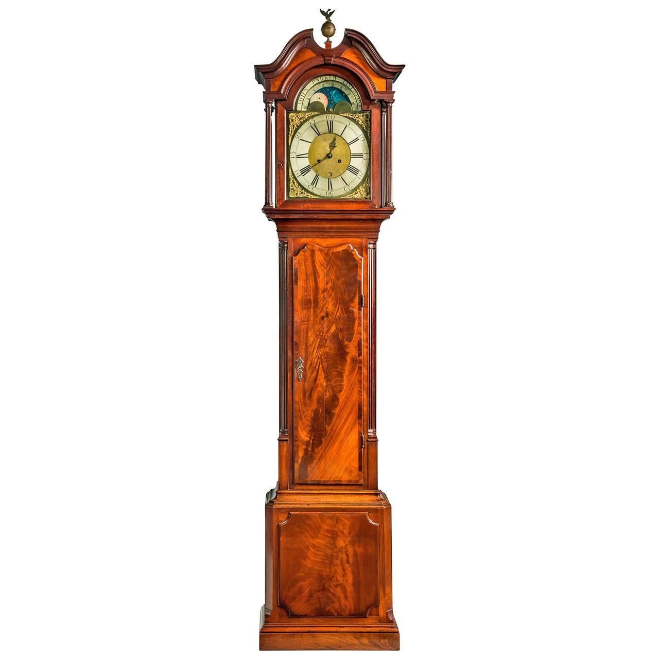 18th Century Mahogany Longcase Clock by John Parker of Liverpool