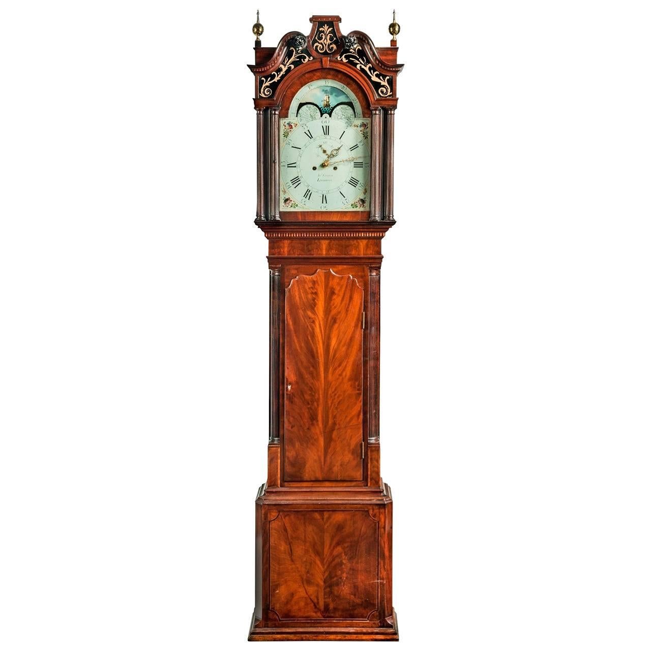 18th Century Longcase Clock by James Cawfon of Liverpool