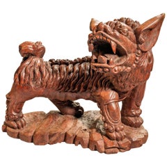 Late 19th Century Carved Wooden Dog