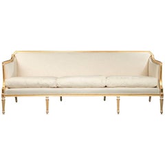 George III Period Parcel-Gilt Sofa