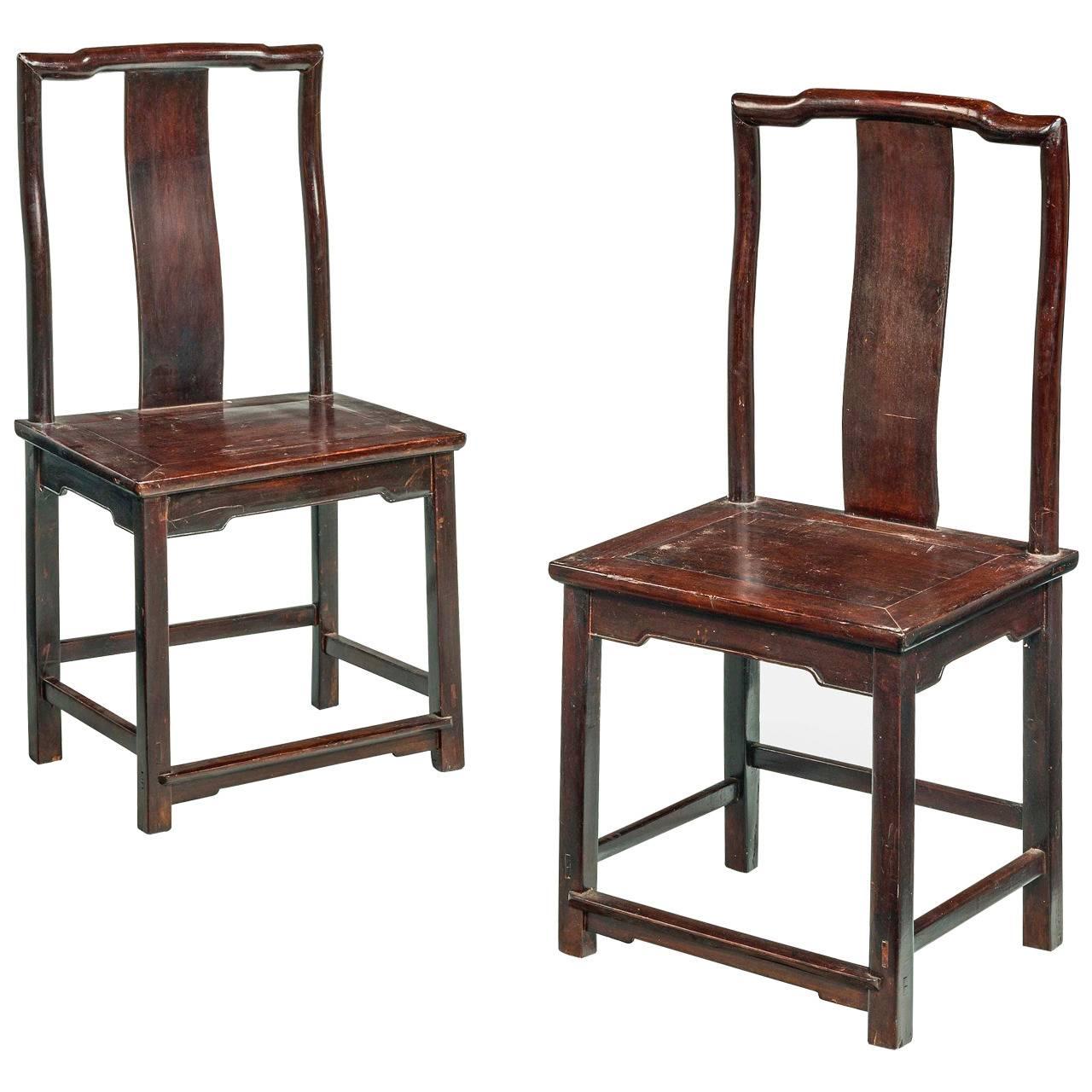 Pair of Early 19th Century Chinese Side Chairs