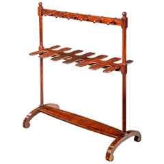 Antique George III Period Mahogany Boot and Whip Rack