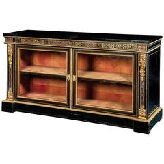 19th Century Low Bookcase China Cabinet