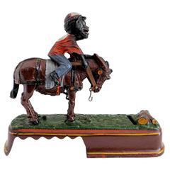 Mechanical Bank "I Always Did 'Spise a Mule" Jockey over Variation, Near Mint 10