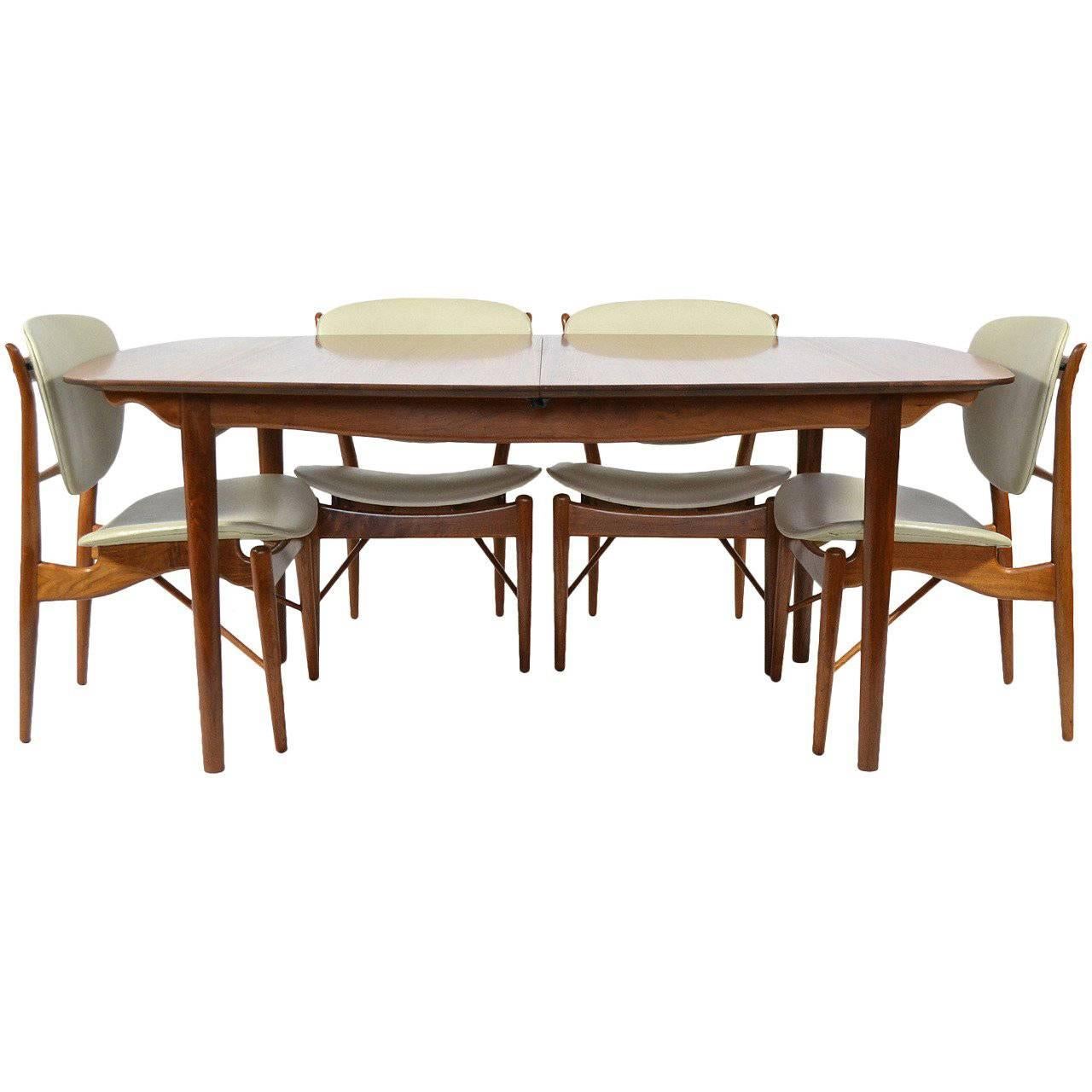 Finn Juhl Dining Table and Chairs For Sale