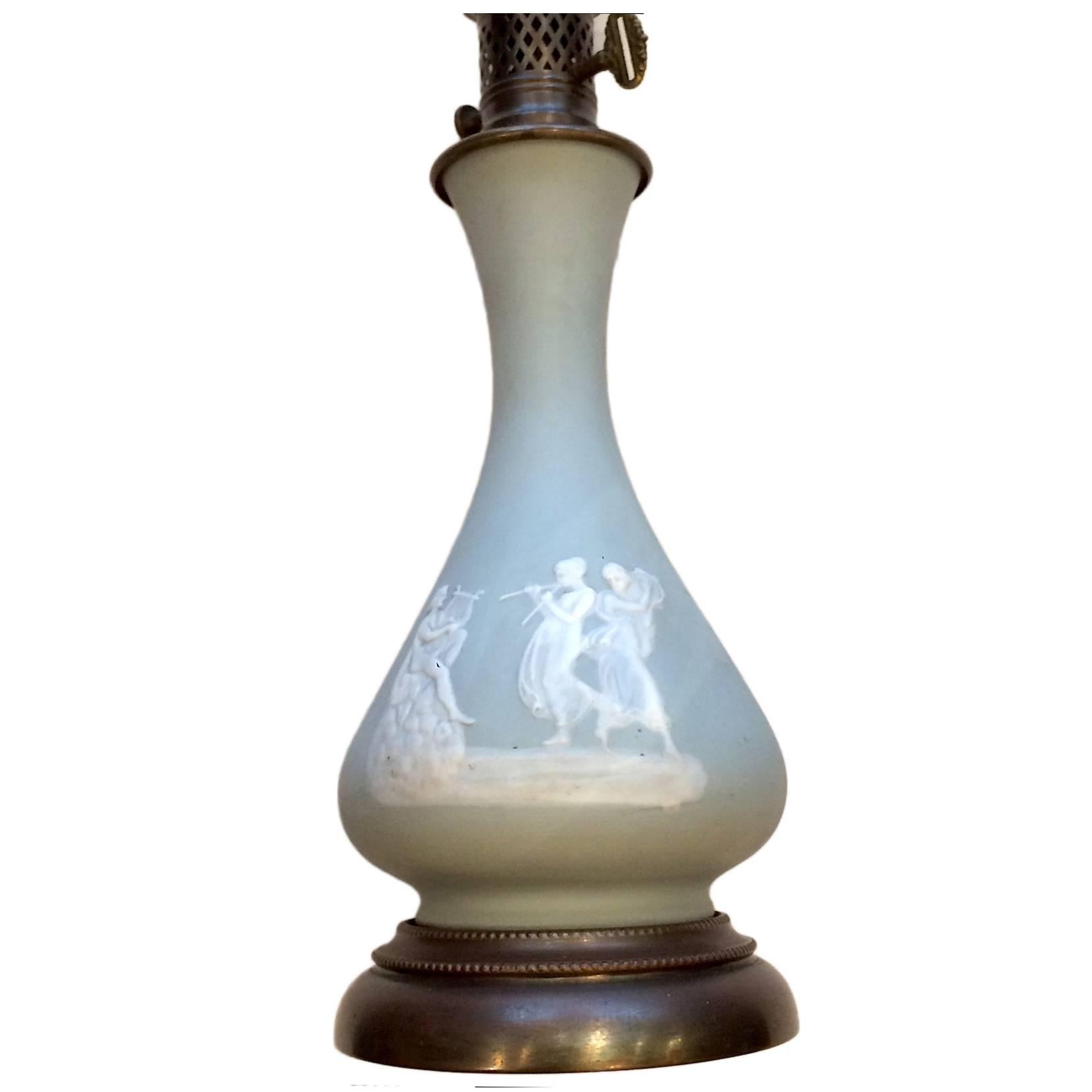 Lampada da tavolo in porcellana francese