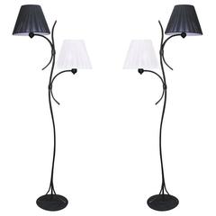 Pair of French Art Moderne Floor Lamps 5