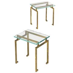Pair of French Gilt Iron Side Tables in the Style of Maison Ramsay 4