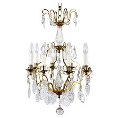 French Napoleon III Crystal Chandelier, Late 1800s