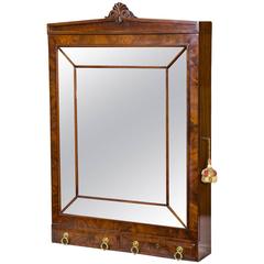 Classical Mirrored Wall Chest with Drawers, Probably New York, circa 1825