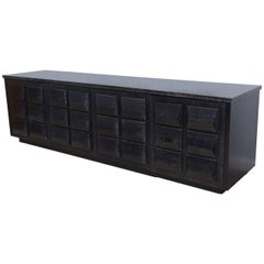 Monumental Ebonized Four-Door Credenza Buffet by Jamie Herzlinger 11