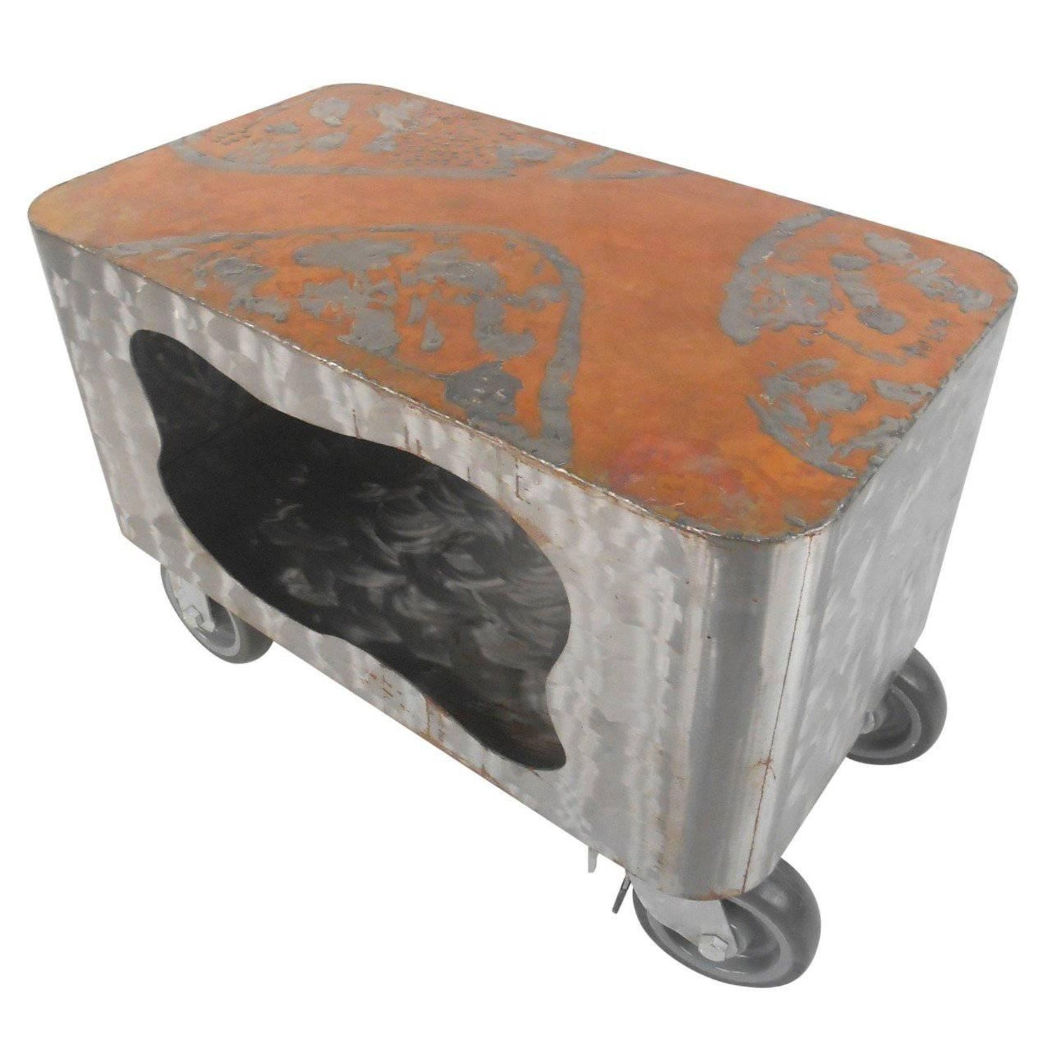 1860 Industrial Vintage Trolley, Wheelbarrow Or Cart Steel Wheeled Coffee 1860 Industrial Vintage Trolley, Wheelbarrow Or Cart Steel Wheeled Coffee