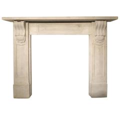 Antique 19th Century English Stone Fireplace Mantel 5