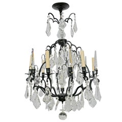 Antique Neoclassical Crystal Chandelier