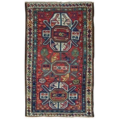  Antique Lenkoran Rug, Caucasian, Kazak, 3'9" x 6'3"