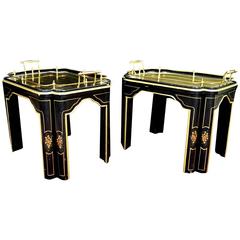 Pair of Unusual Brass Decorated Coffee or End Tables 11