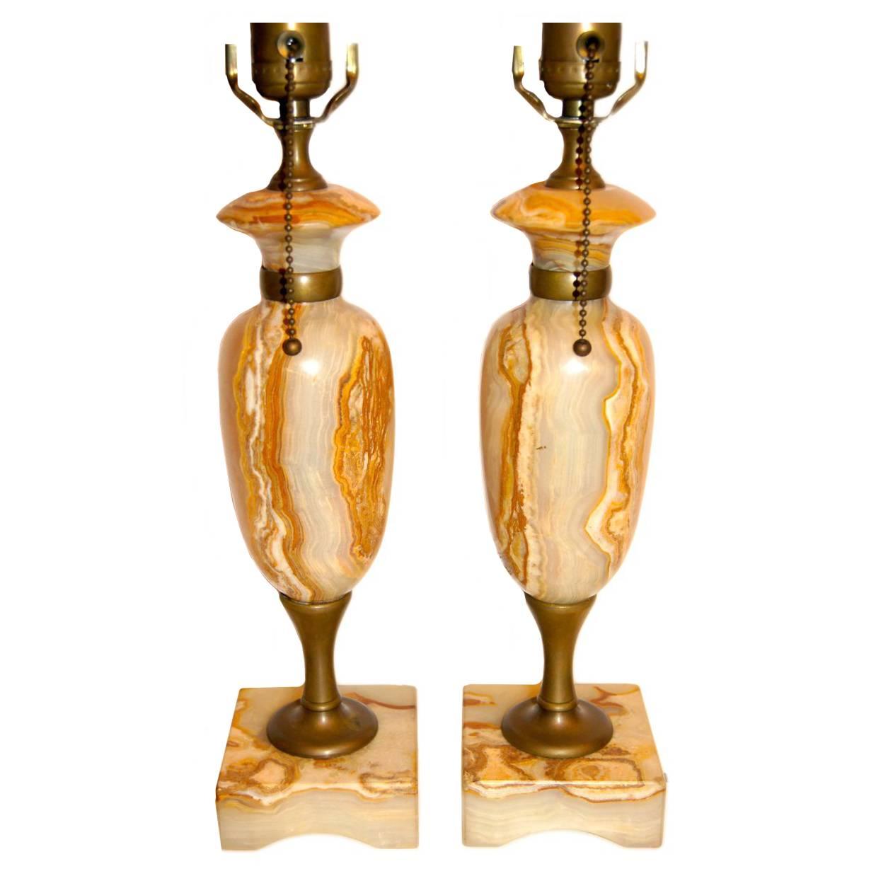 Carved Onyx Table Lamps For Sale at 1stDibs