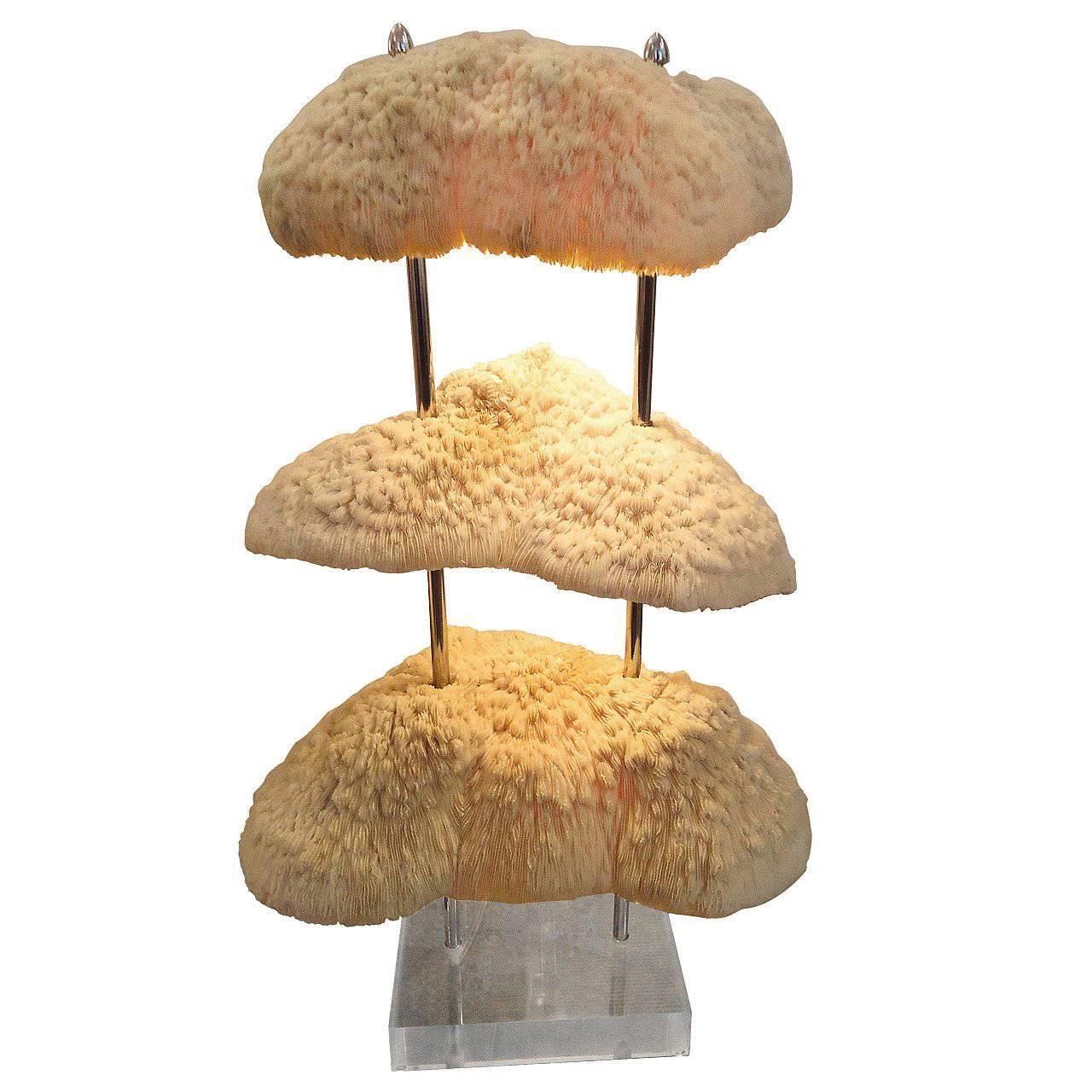 Custom Three-Tier Artful Coral Lamp