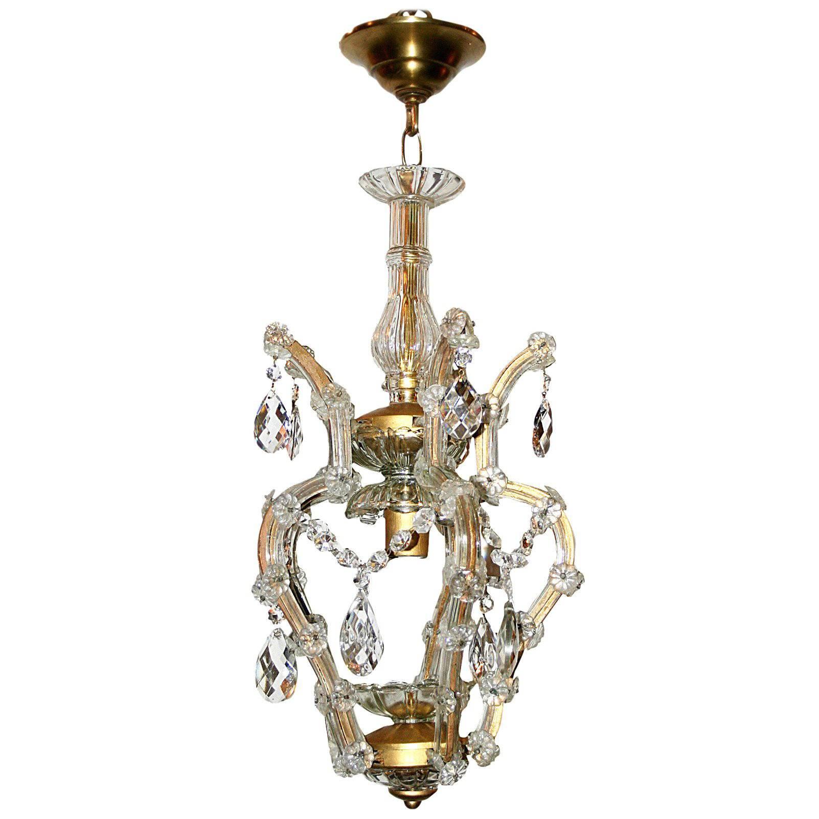 Set of Chandeliers with Crystal Drops, Sold Individually For Sale