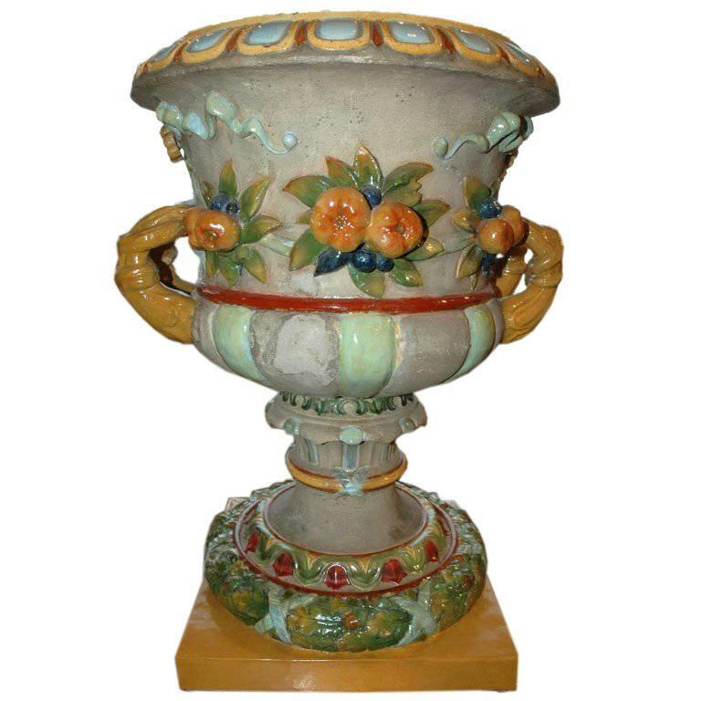 Large Glazed Stoneware Urn by Zsolnay