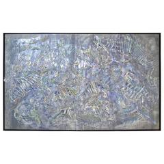 Roy Lerner, Tears of the Moon, Large Textured Acrylic Abstract on Canvas