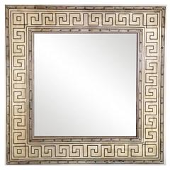Anglo-Indian Greek Key Mirror