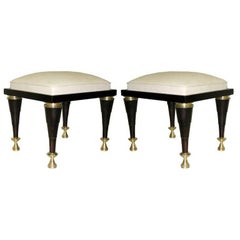 Rare Pair of Stools by Robert Lemariey