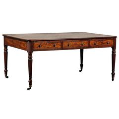19th Century English Mahogany Partner's Desk with Leather Top after Gillows 7