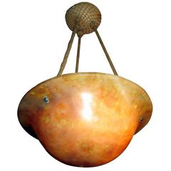Amber Alabaster Light Fixture 4