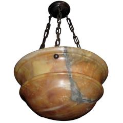 Art Deco Alabaster Light Fixture 12