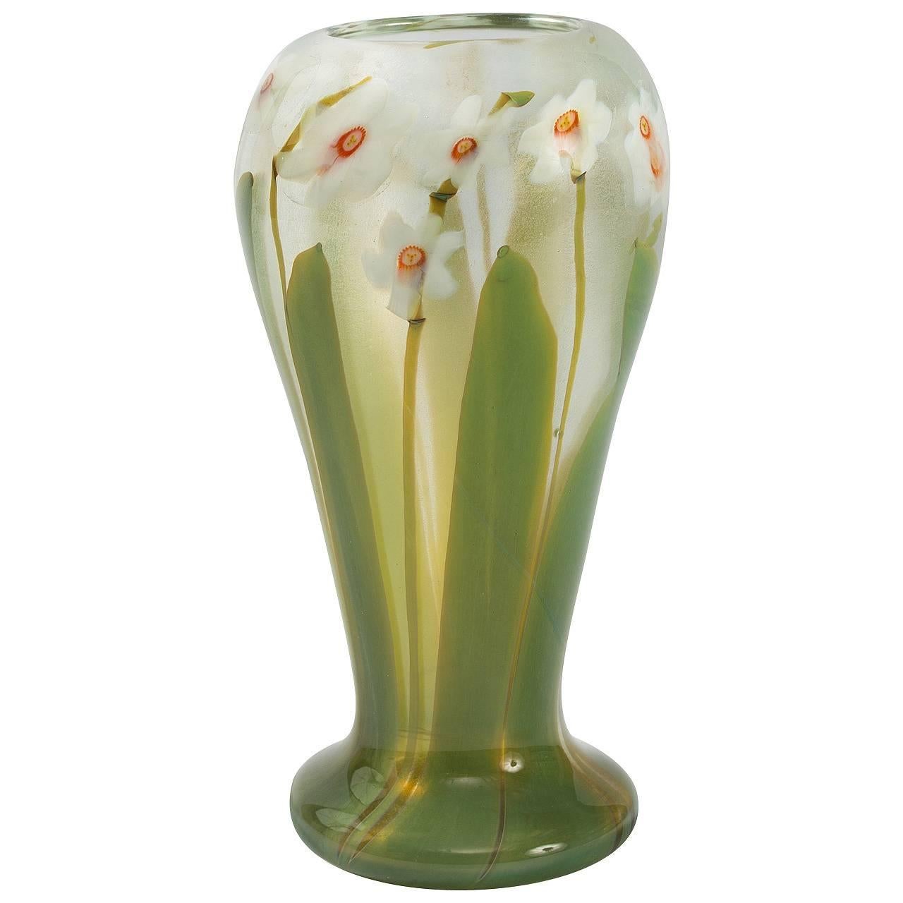 Tiffany Studios New York Glass "Paperweight" Vase