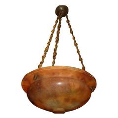 Art Deco Alabaster Light Fixture 9