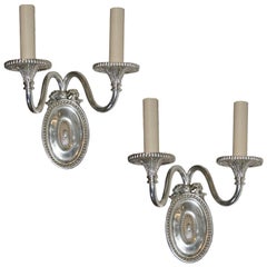 Neoclassic Silver Plated Sconces 10