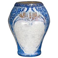 20th Century Golden Moths Vase by Emile Diffloth