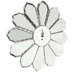 Modern Sunburst Mirrored Wall Clock 8