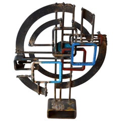 Brutalist Iron Sculpture by American Artist Frank Cota