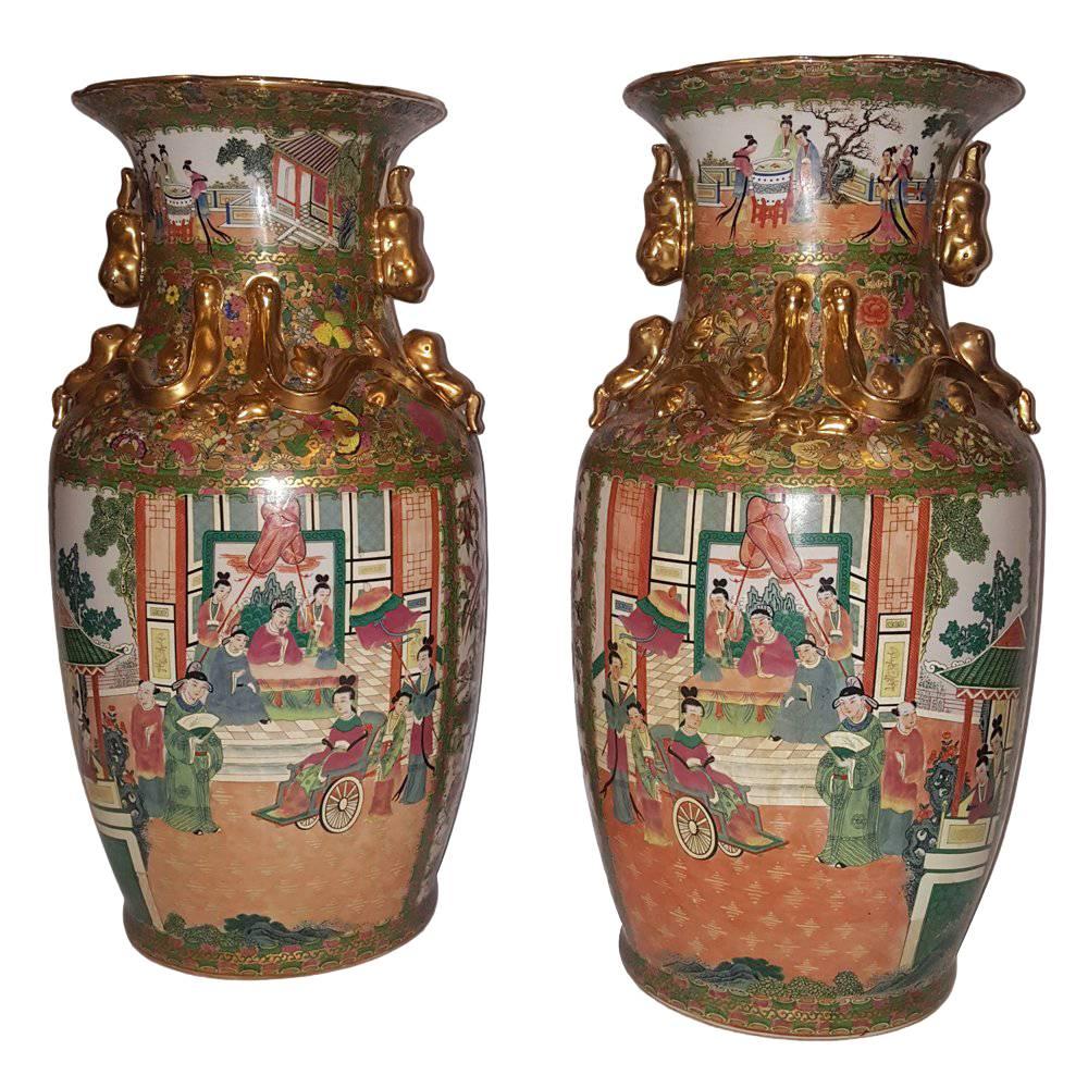 Pair of Vintage Chinese Brass Vases at 1stDibs brass chinese vase