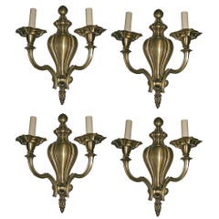 Set of Four Neoclassic Bronze Sconces 10