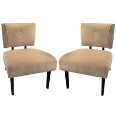 Pair of Mid-Century Modern Slipper Chairs