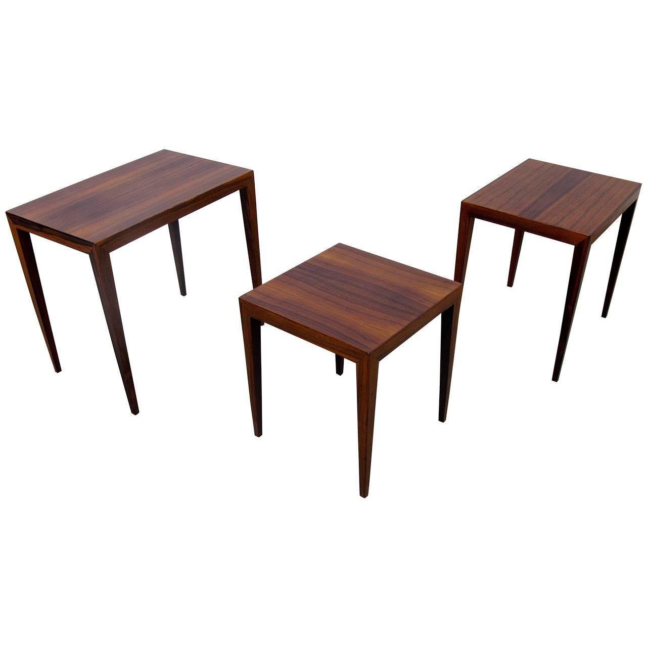 Severin Hansen Nesting Rosewood Tables For Sale