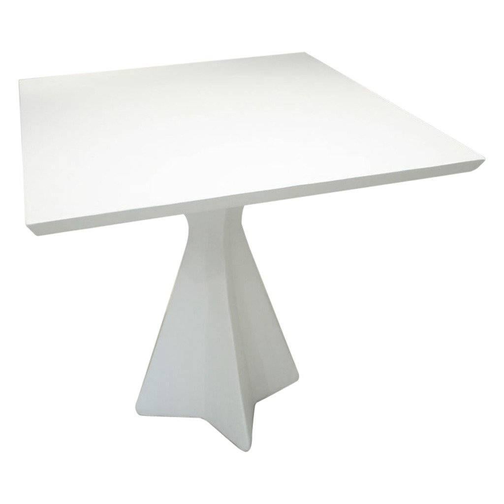 White Plaster Centre Table with Star Base For Sale