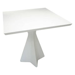 White Plaster Centre Table with Star Base