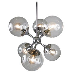 1960s Chrome and Glass Sputnik Chandelier by Lightolier 6