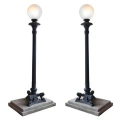 Pair of Cast Iron Torchiere Lights