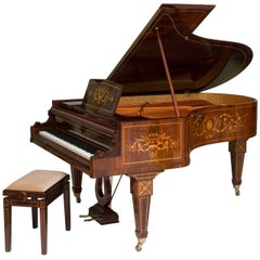 Rare and Historically Significant Marquetry Inlaid Grand Piano, Bösendorfer
